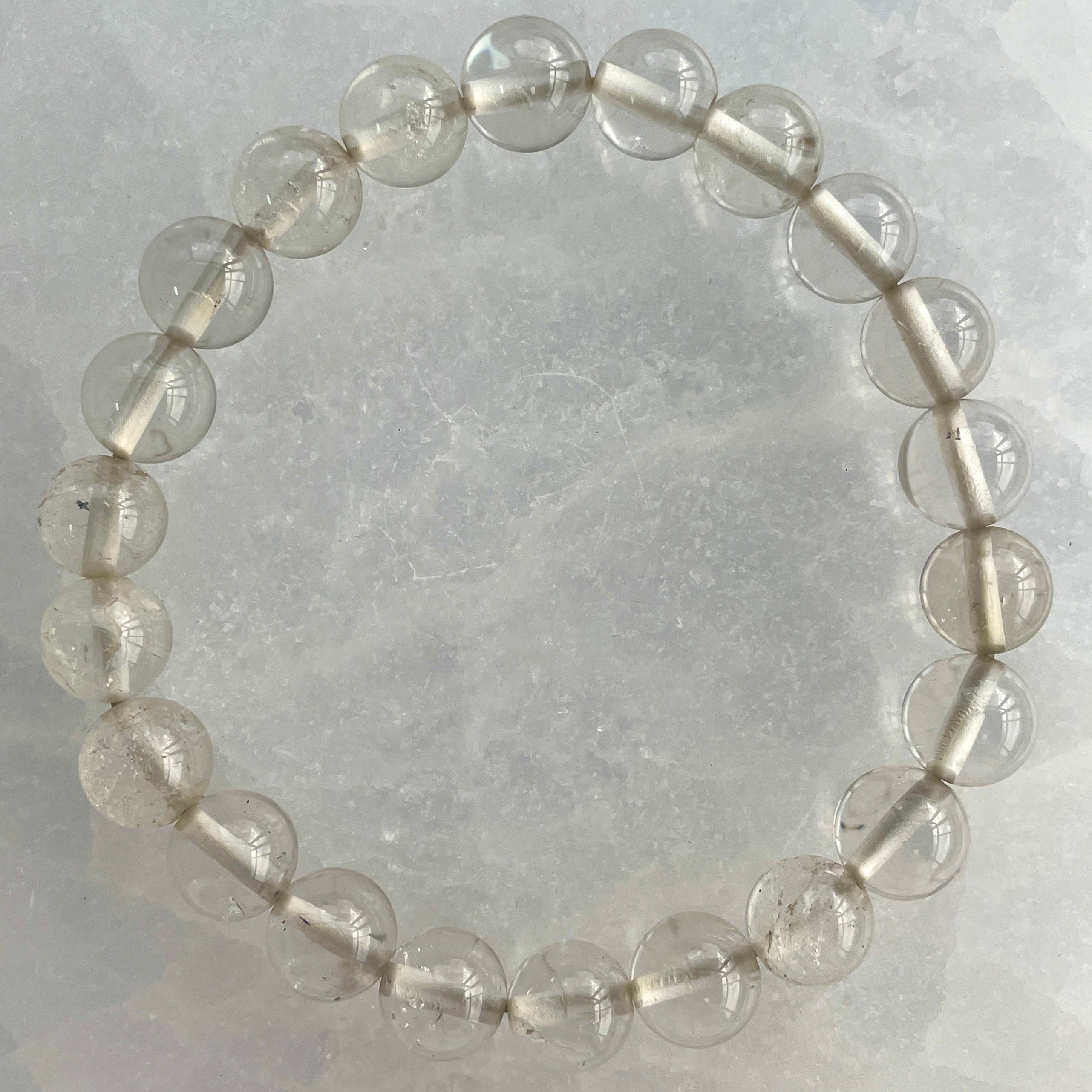 Clear Quartz Beads Bracelet - 9mm Clear Quartz Beads Bracelet - 9mm